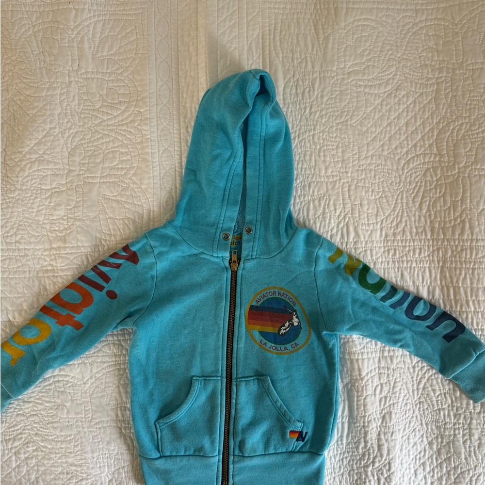 Aviator Nation Kids Blue Hoodie size 2T